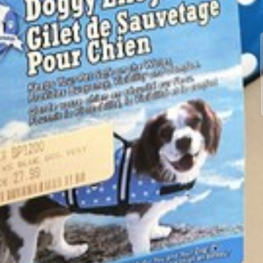 Dog Life Jacket Paws Aboard Adjustable MEDIUM